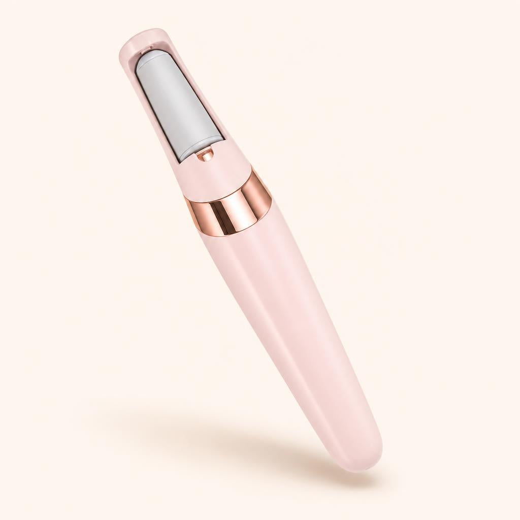 Rechargeable electric callus remover, rose gold and pale pink