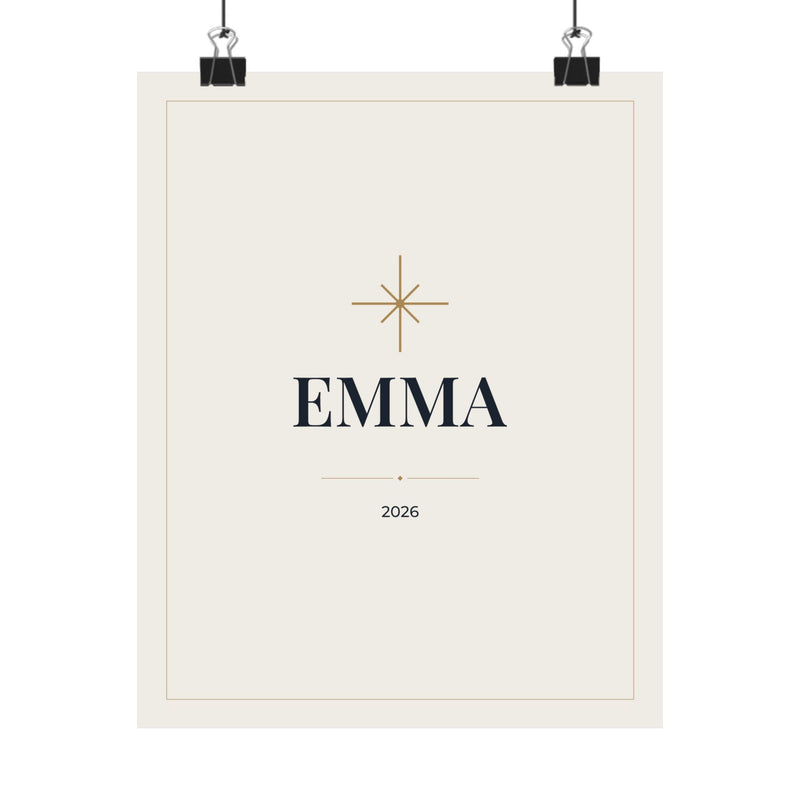 Personalized Baby Name Print, Custom Nursery Wall Art, Matte Poster Printed in the USA